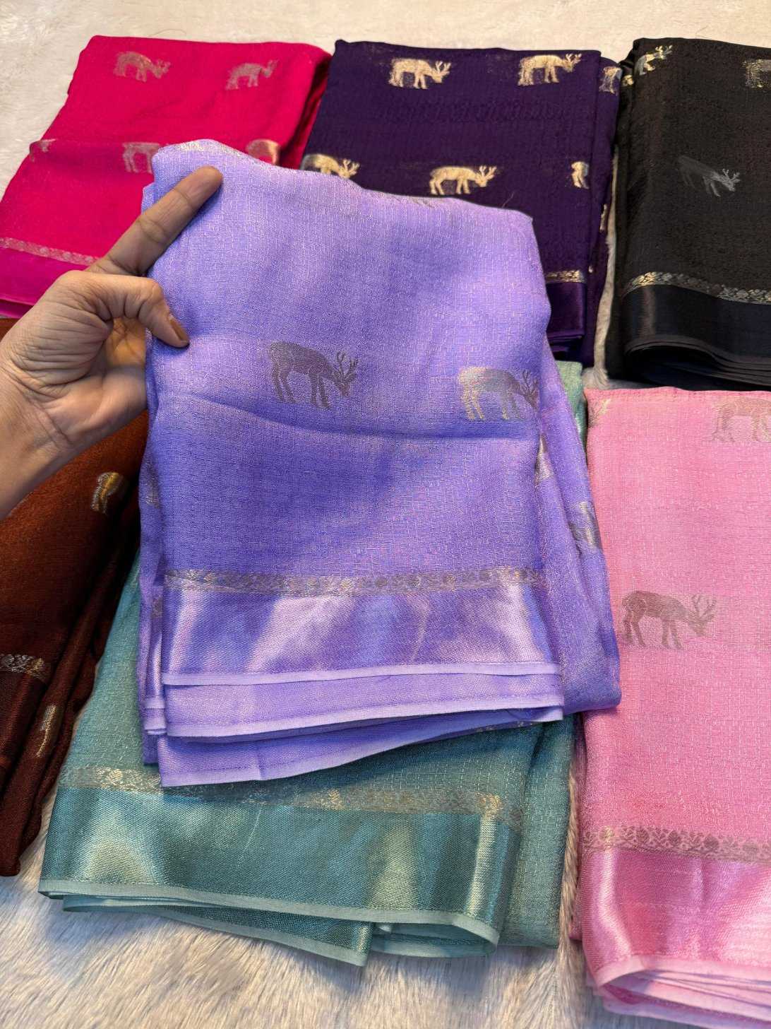 Ynf Pure Viscos KESH604 satin patta Sarees Wholesale Jute Sarees Jacquard Saree Viscose Saree Manufacturer- Kapda Export