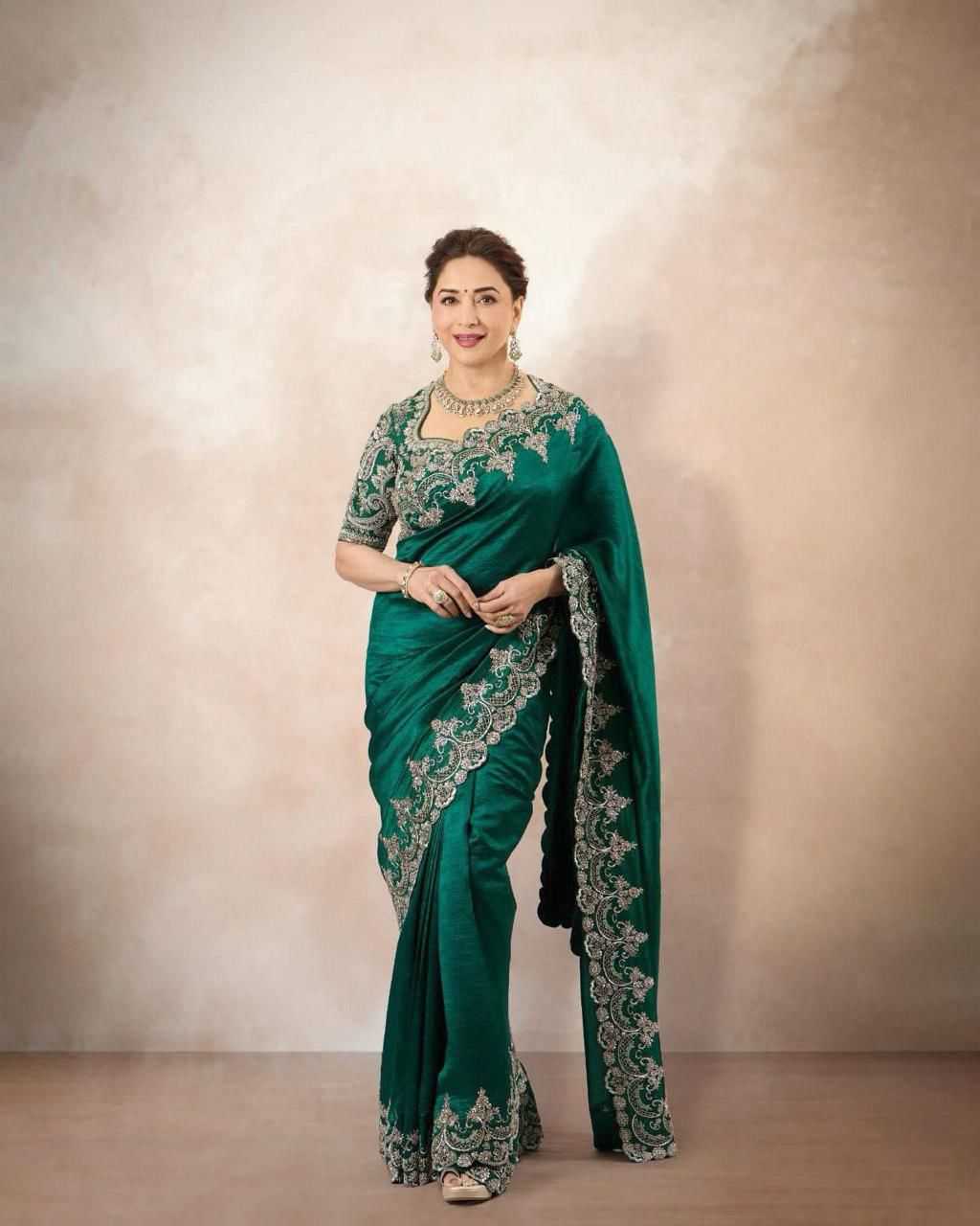 Ynf Rangoli Silk RIN164 103 Sarees Bollywood Collections Wholesale Embroidered Sarees Madhuri Dixit Collections Silk Sarees Manufacturer- Kapda Export