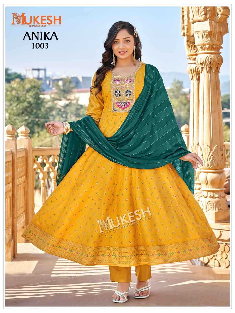 Ynf Rayon KESH530 ANIKA Gowns Wholesale Printed Gowns Embroidery Gowns Sequin Gowns Manufacturer- Kapda Export