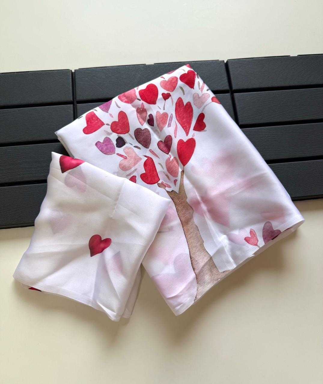 Ynf Satin KESH681 Valentines Sarees Wholesale Designer Sarees Printed Georgette Saree Satin Sarees Manufacturer- Kapda Export