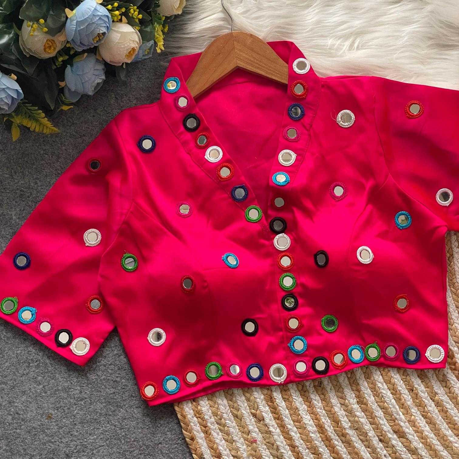 Ynf Satin Silk KESH411 SANTARA Readymade Blouses Wholesale Blouse Designer Blouse Navratri Blouses Manufacturer- Kapda Export