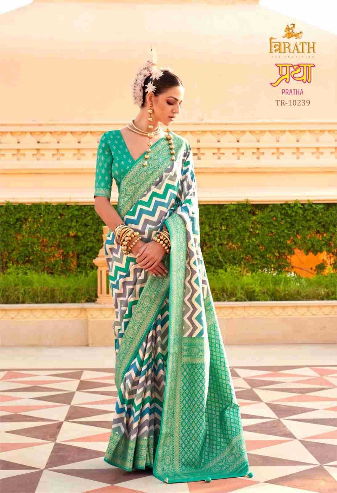 Ynf Silk KESH113 Trirath-Pratha Sarees Festive Collections Wholesale Printed Sarees Silk Sarees Sarees With Blouse Manufacturer- Kapda Export