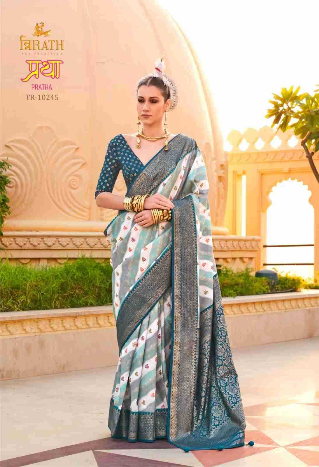 Ynf Silk KESH113 Trirath-Pratha Sarees Festive Collections Wholesale Printed Sarees Silk Sarees Sarees With Blouse Manufacturer- Kapda Export