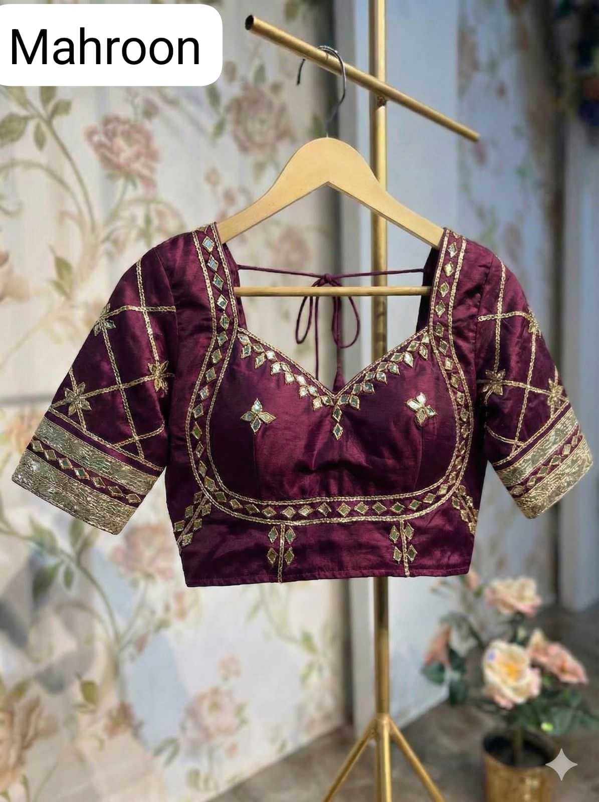 Ynf Silk RIN102 chest Readymade Blouses Wholesale Designer Blouse Embroidered Blouses Fashion Blouse Manufacturer- Kapda Export