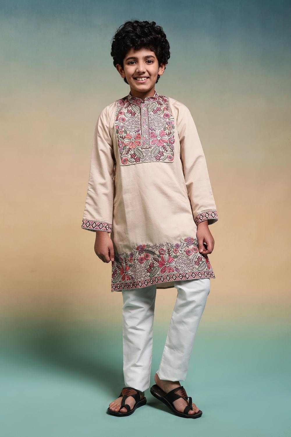 Ynf Silk RIN202 91101 SHAAHI JUNIOR Kids Wear Wholesale Boys Kurta Pyjama Kids Kurta Pajama Baby Boy Kurta Set Manufacturer- Kapda Export
