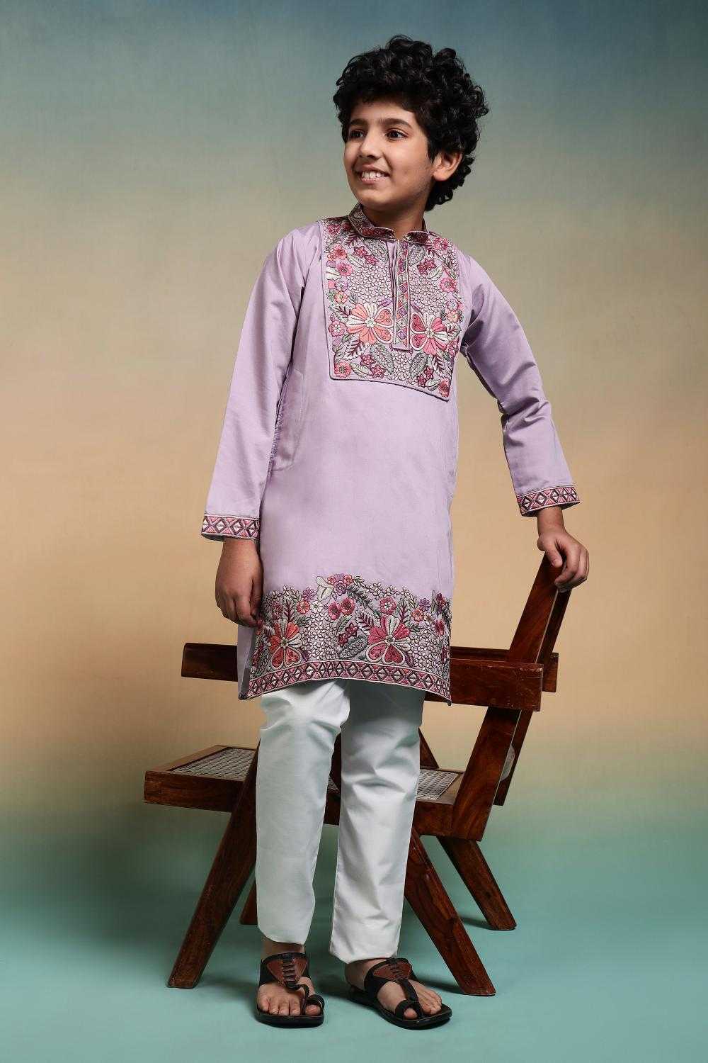 Ynf Silk RIN202 91101 SHAAHI JUNIOR Kids Wear Wholesale Boys Kurta Pyjama Kids Kurta Pajama Baby Boy Kurta Set Manufacturer- Kapda Export