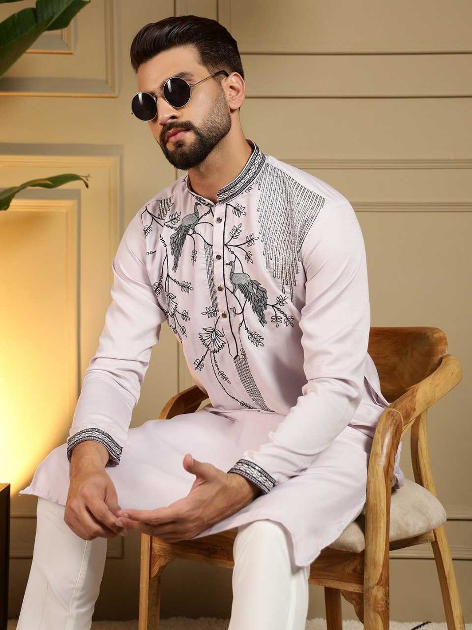 Ynf Silk Viscose KESH629 123 Mens Wear Wholesale Mens Kurta Pyjama Men Wedding kurta Embroidered Kurta Pajama Manufacturer- Kapda Export