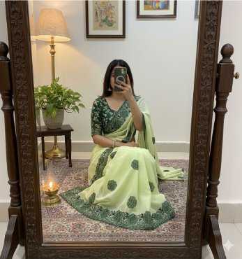 Ynf Soft Cotton KESH549 MALI Sarees Wholesale Embroidered Sarees Cotton Sarees Kora Sarees Manufacturer- Kapda Export