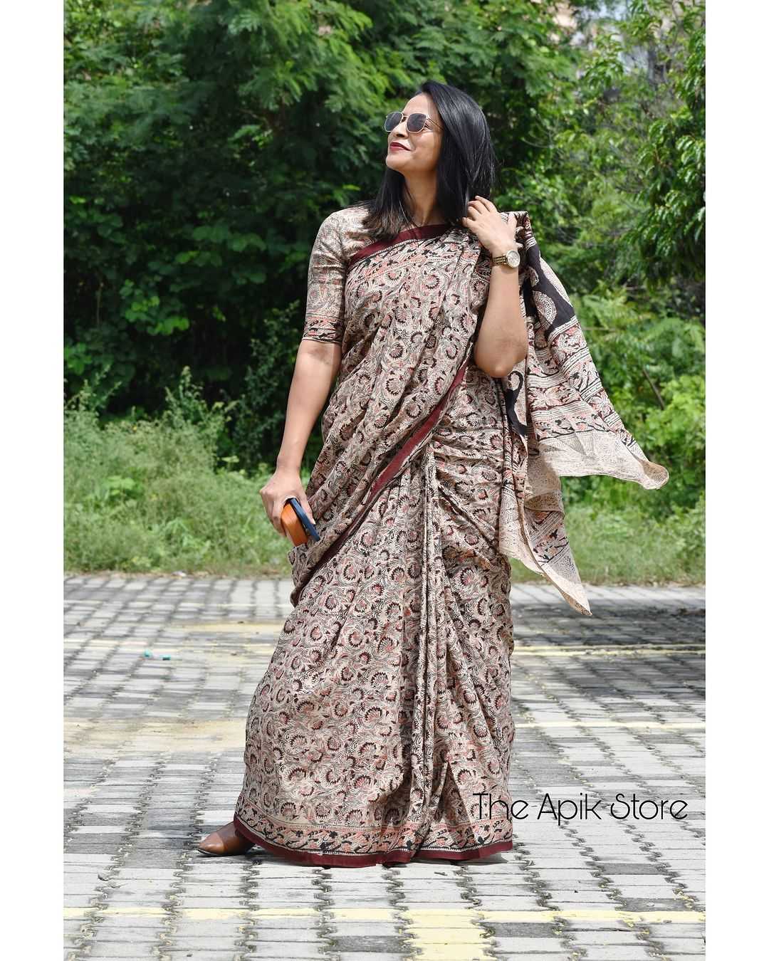 Ynf Soft Cotton KESH690 190 Sarees Wholesale Printed Sarees Chanderi Sarees Kalamkari Sarees Manufacturer- Kapda Export