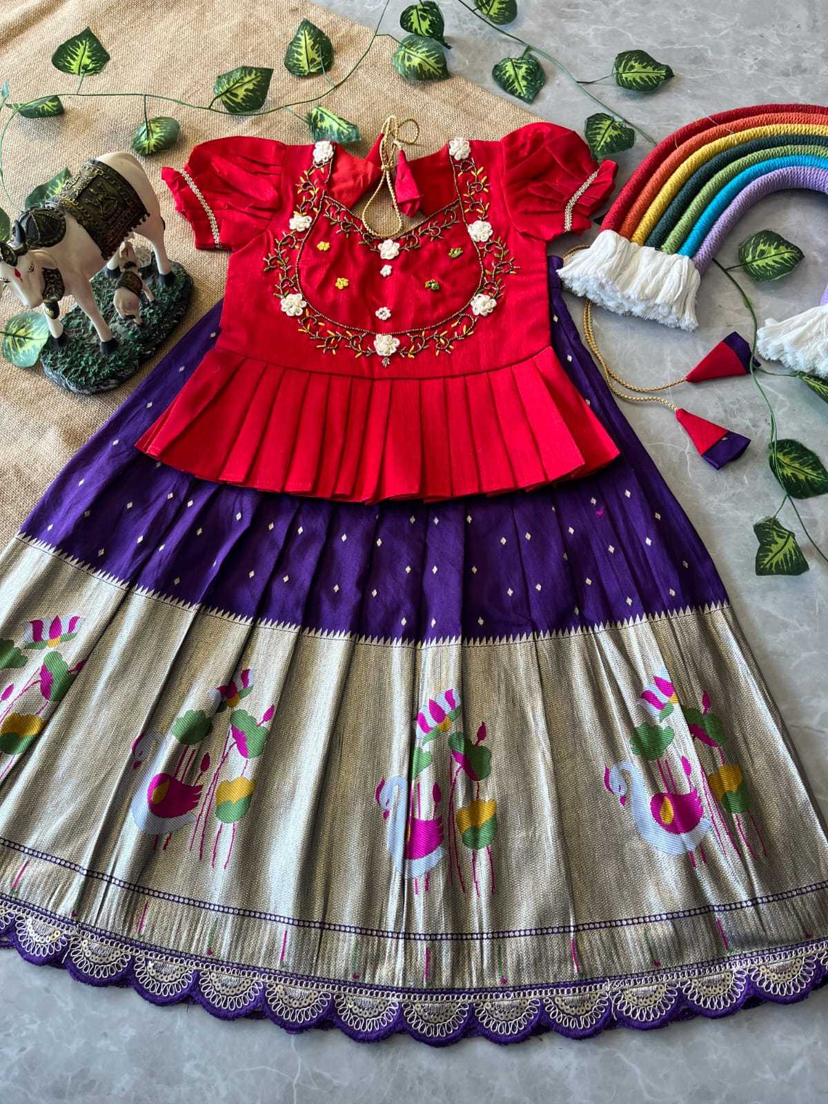 Ynf Soft Dola RIN235 Flamingo Kids Wear Wholesale Kids Lehenga Kids Designer Frock Kids Festive Wear Manufacturer- Kapda Export