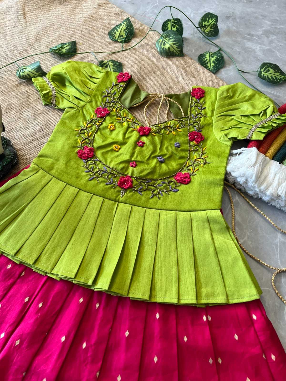 Ynf Soft Dola RIN235 Flamingo Kids Wear Wholesale Kids Lehenga Kids Designer Frock Kids Festive Wear Manufacturer- Kapda Export