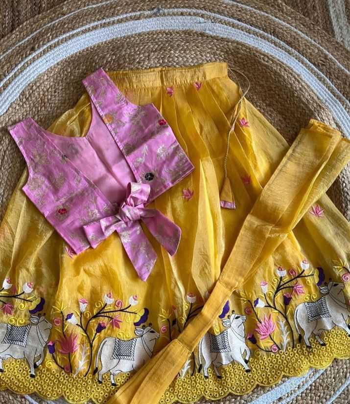 Ynf Soft Gold Crush RIN235 135 Kids Wear Festive Collections Wholesale Kids Lehenga Kids Lehenga Choli Kids Party Wear Ethnic Manufacturer- Kapda Export