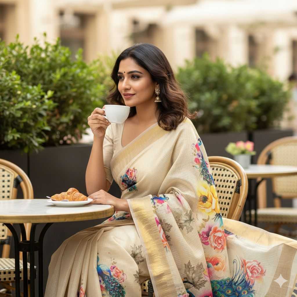 Ynf Soft Kota KESH716 MALAI Sarees Wholesale Printed Sarees Festive Sarees Kora Sarees Manufacturer- Kapda Export