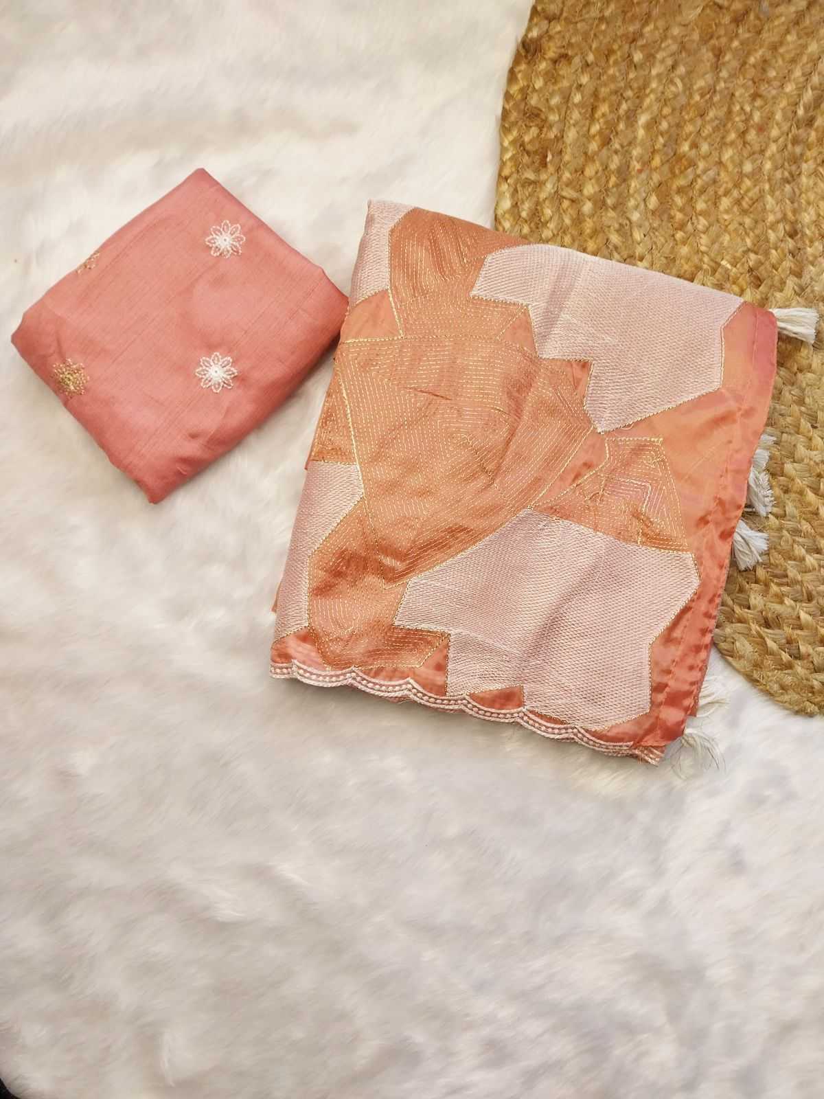 Ynf Soft Tissue RIN164 Pastel Sarees Wholesale Tissue Silk Saree Embroidered Sarees Zari Sarees Manufacturer- Kapda Export