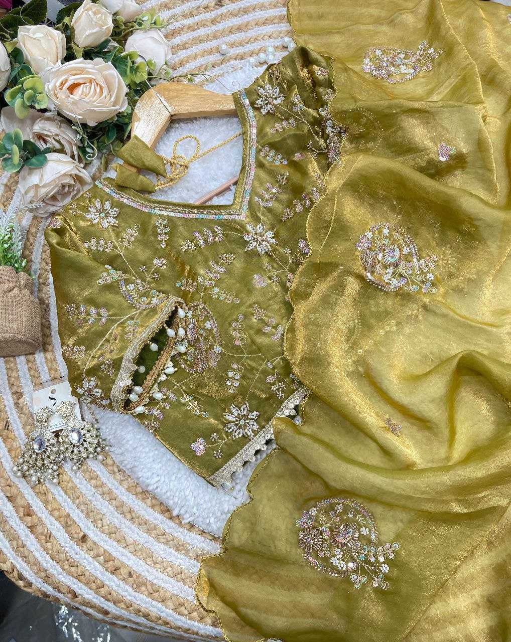 Ynf Space Silk KESH589 Alaika Sarees Wholesale Embroidered Sarees Butta Sarees Festive Sarees Manufacturer- Kapda Export