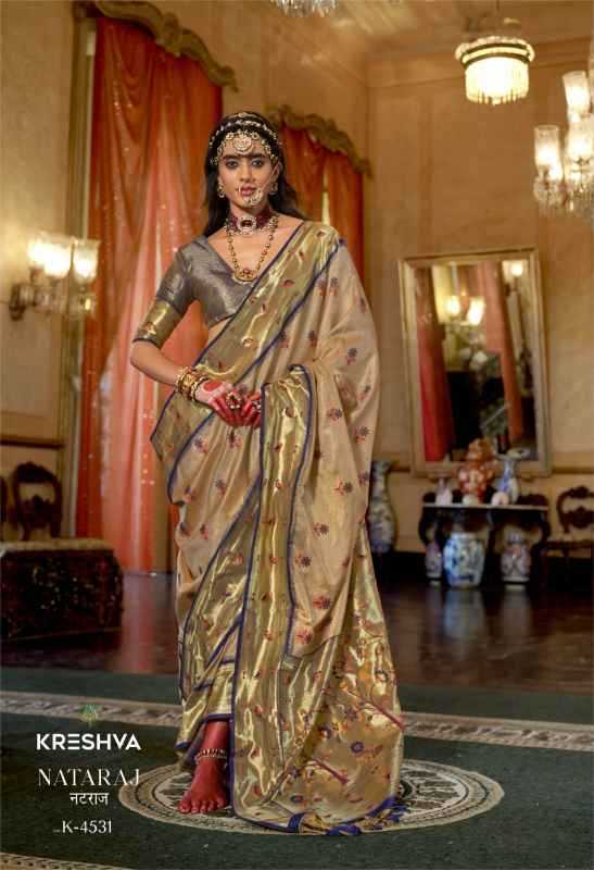 Ynf Tissue Silk KESH530 Kreshva Nataraj 4527 Sarees Wholesale Designer Sarees Organza Sarees Tissue Silk Saree Manufacturer- Kapda Export