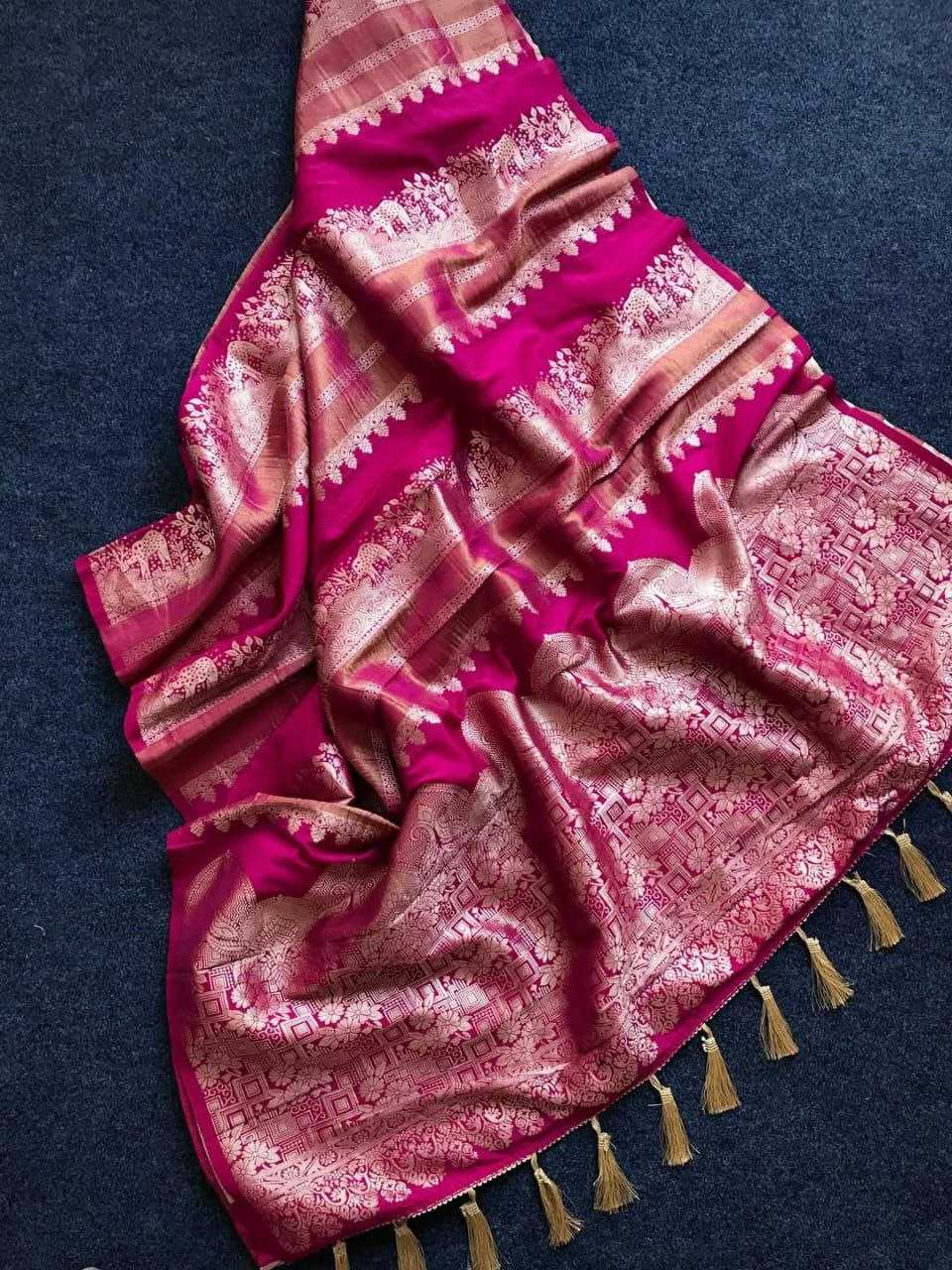 Ynf Tissue Silk RIN225 1045 Sarees Festive Collections Wholesale Tissue Silk Saree Jacquard Saree Sarees With Blouse Manufacturer- Kapda Export