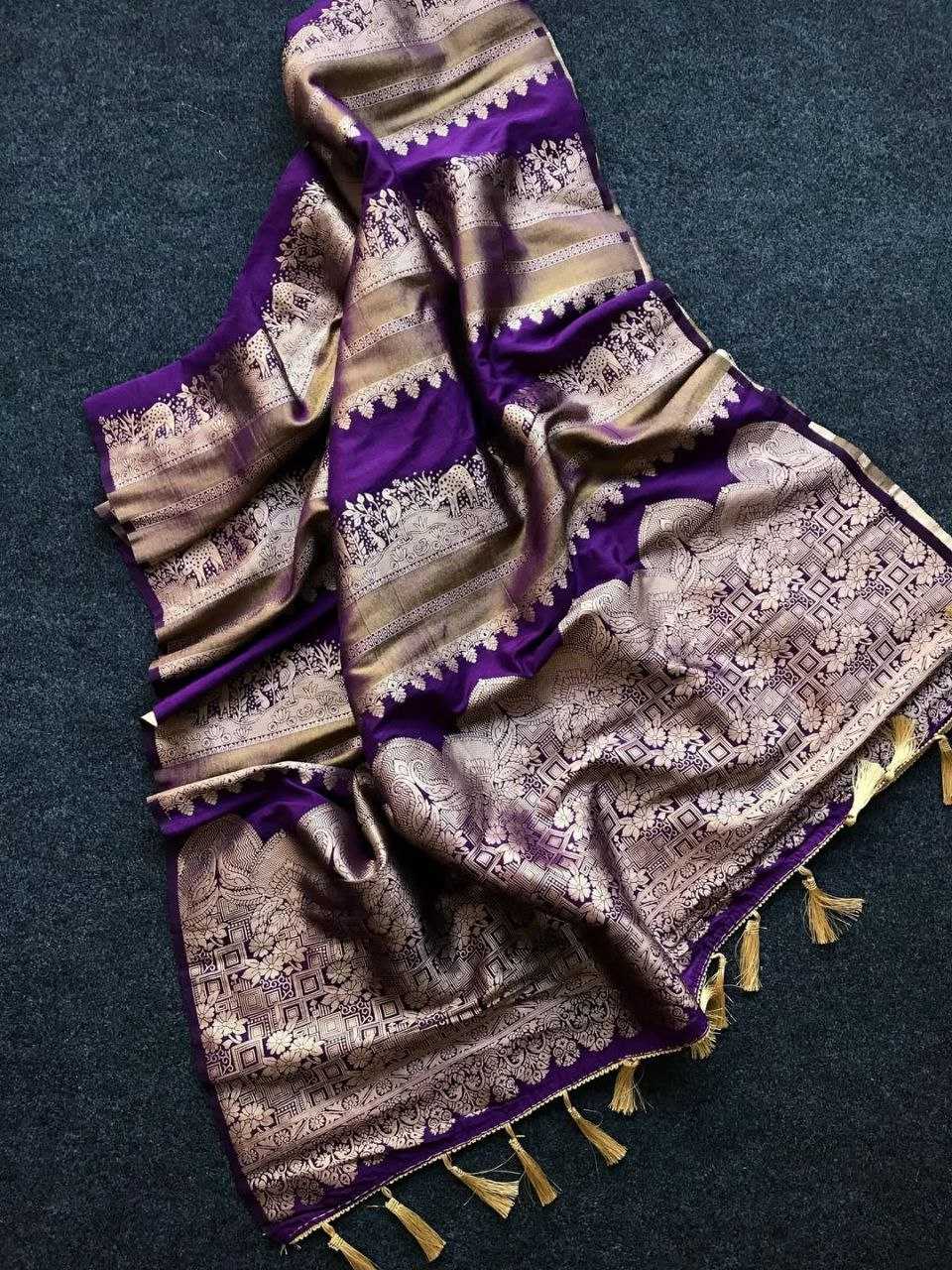 Ynf Tissue Silk RIN225 1045 Sarees Festive Collections Wholesale Tissue Silk Saree Jacquard Saree Sarees With Blouse Manufacturer- Kapda Export