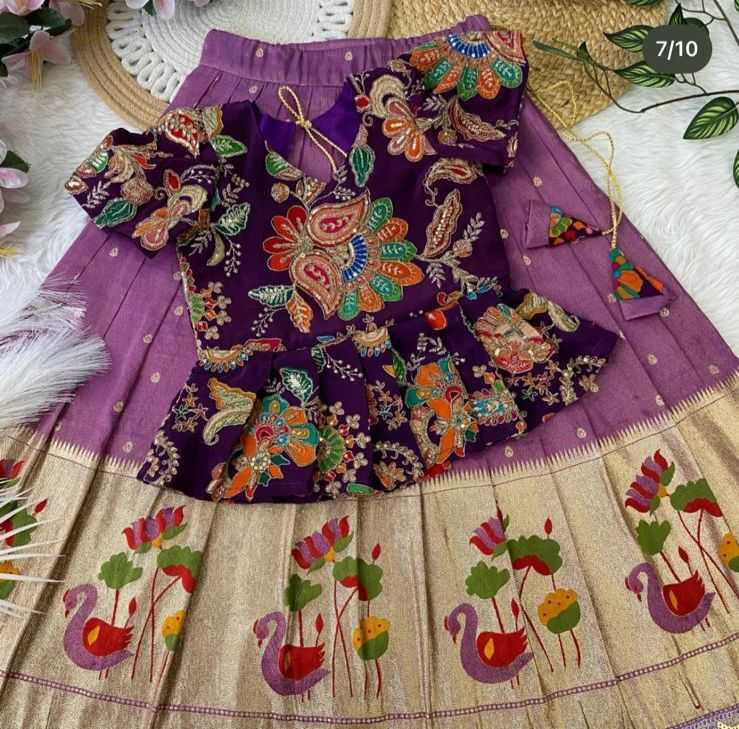 Ynf Tissue Silk RIN235 112 Kids Wear Festive Collections Wholesale Kids Lehenga Kids Lehenga Choli Baby Girl Lehenga Manufacturer- Kapda Export