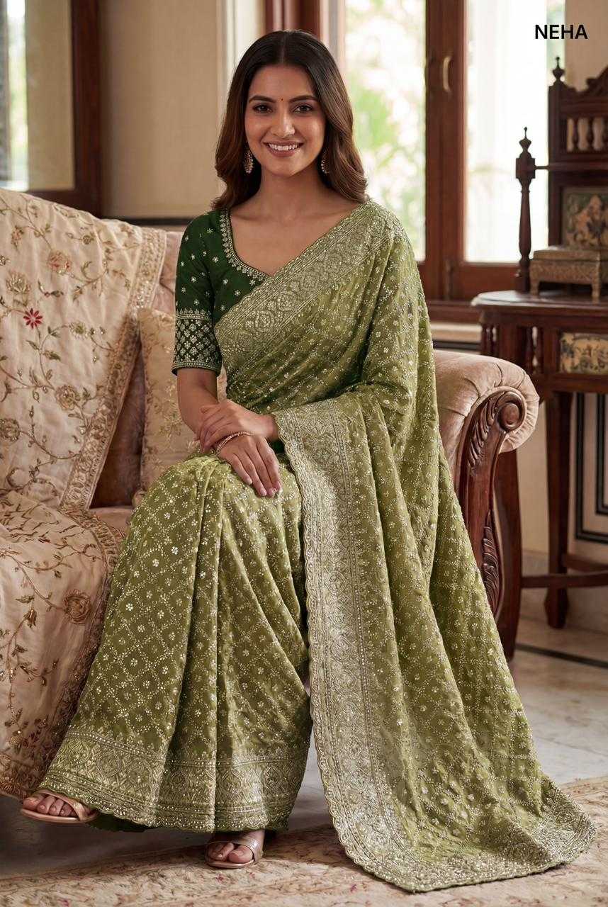 Ynf Vichitra Silk KESH114 NEHA Sarees Silk Sarees Wholesale Party Wear Sarees Heavy Work Sarees Silk Sarees For Weddings Manufacturer- Kapda Export