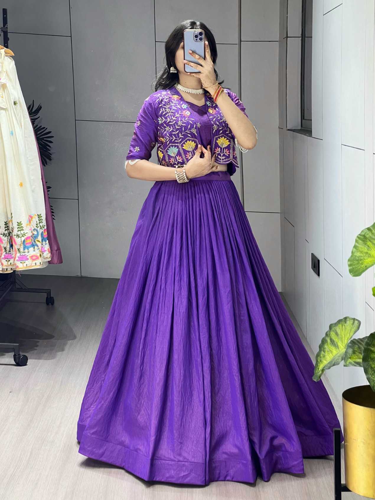 Ynf Vichitra Silk KESH530 jacket-Lehenga Lehengas Wholesale Wedding Lehenga Embroidered Lehenga Jacket Style Lehenga Manufacturer- Kapda Export