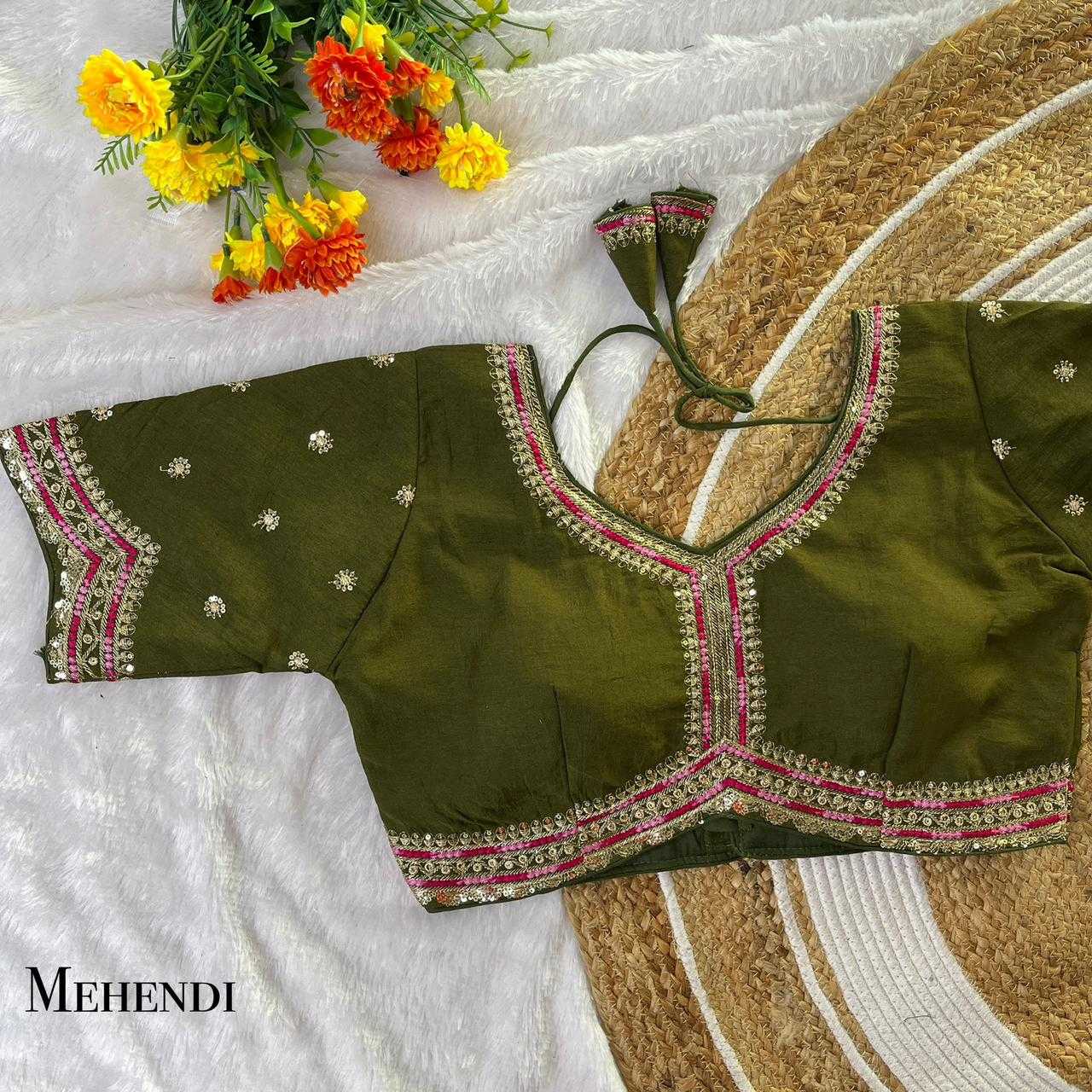 Ynf Vichitra Silk KESH728 102 Readymade Blouses Festive Collections Wholesale Embroidered Blouses Fashion Blouse Silk Blouse Manufacturer- Kapda Export