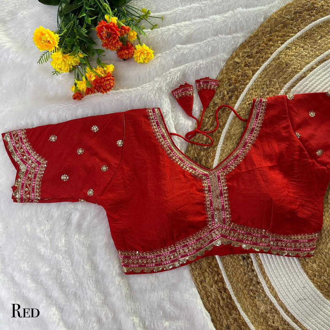 Ynf Vichitra Silk KESH728 102 Readymade Blouses Festive Collections Wholesale Embroidered Blouses Fashion Blouse Silk Blouse Manufacturer- Kapda Export