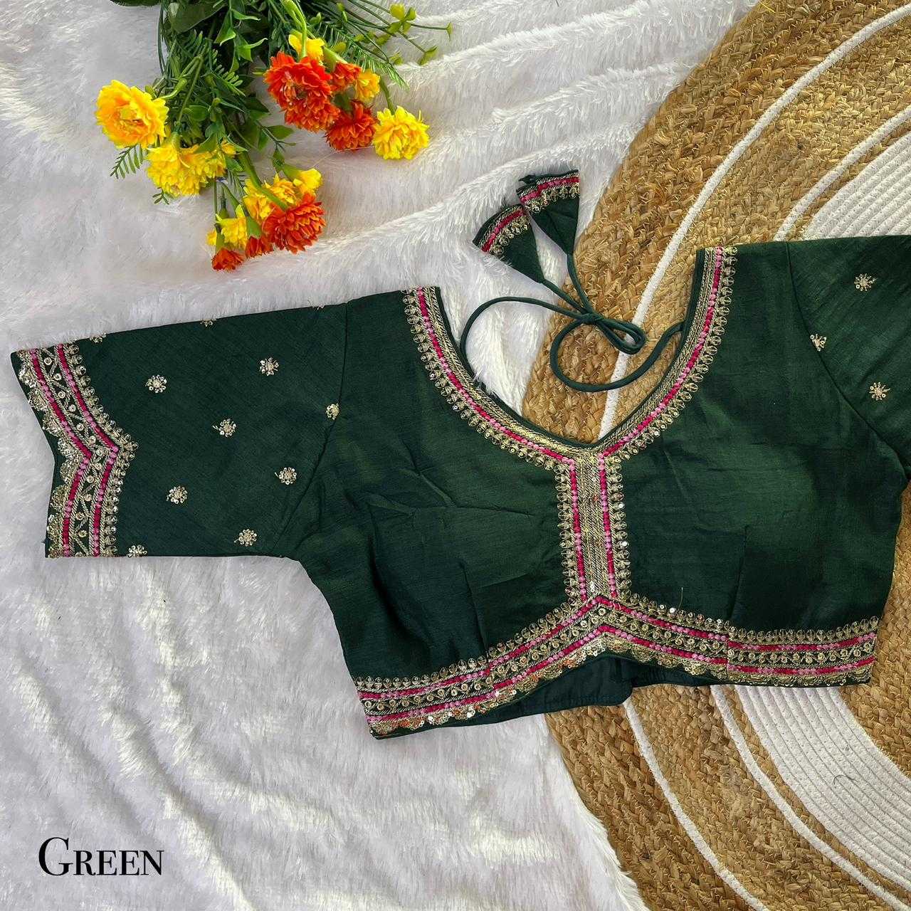 Ynf Vichitra Silk KESH728 102 Readymade Blouses Festive Collections Wholesale Embroidered Blouses Fashion Blouse Silk Blouse Manufacturer- Kapda Export