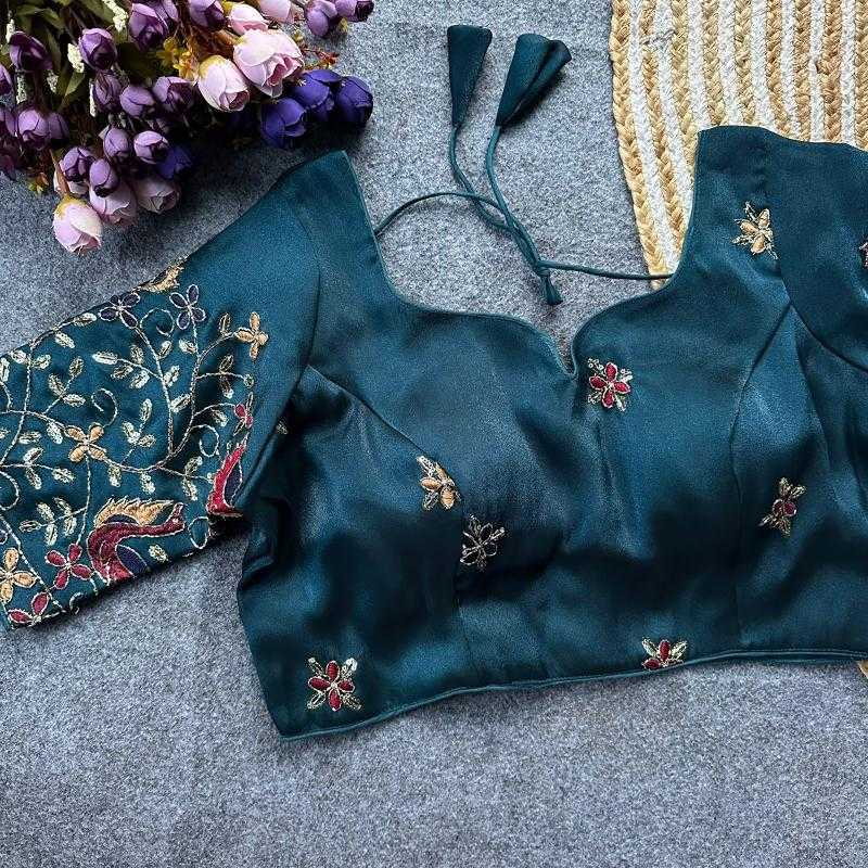 Ynf Viscose KESH411 VISCOZ Readymade Blouses Wholesale Sequence Embroidery Blouse Designer Blouse Fashion Blouse Manufacturer- Kapda Export