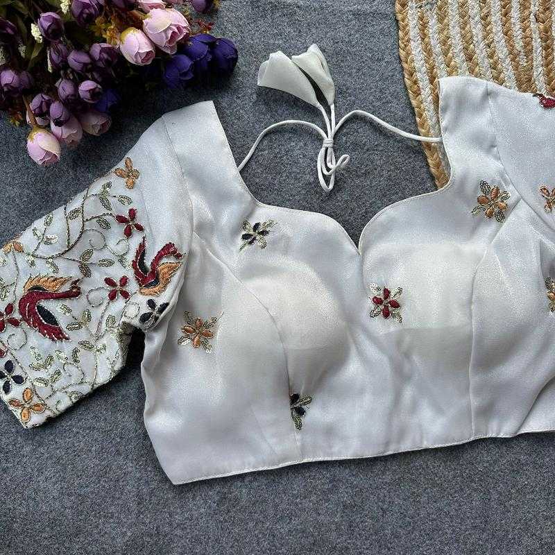 Ynf Viscose KESH411 VISCOZ Readymade Blouses Wholesale Sequence Embroidery Blouse Designer Blouse Fashion Blouse Manufacturer- Kapda Export