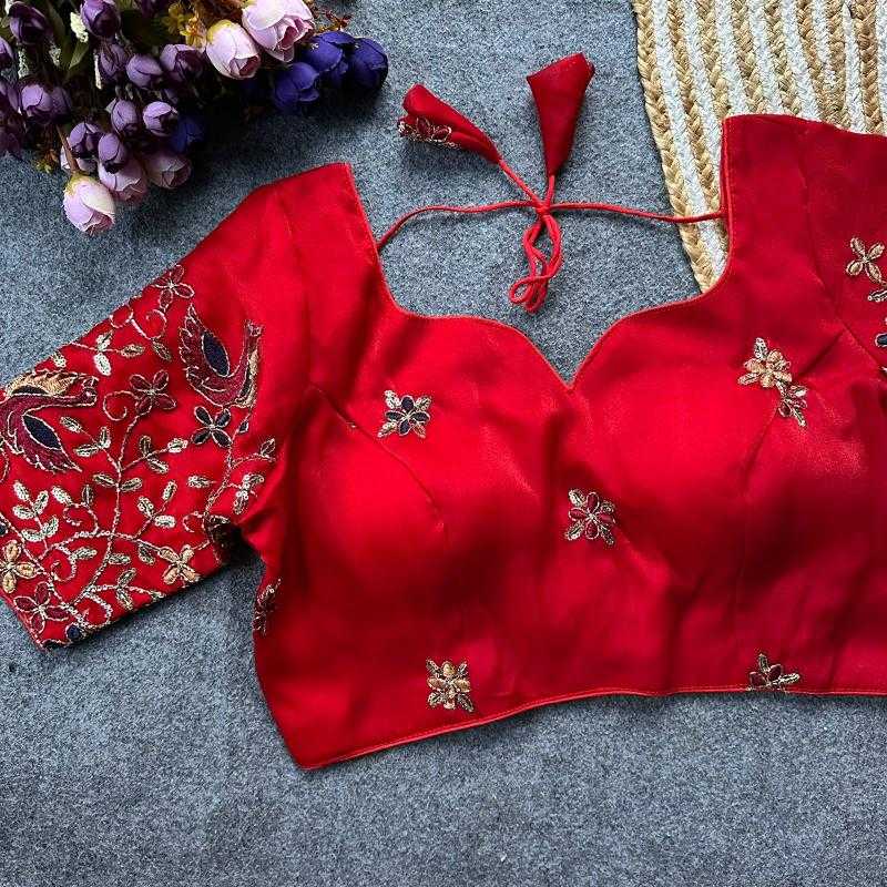 Ynf Viscose KESH411 VISCOZ Readymade Blouses Wholesale Sequence Embroidery Blouse Designer Blouse Fashion Blouse Manufacturer- Kapda Export