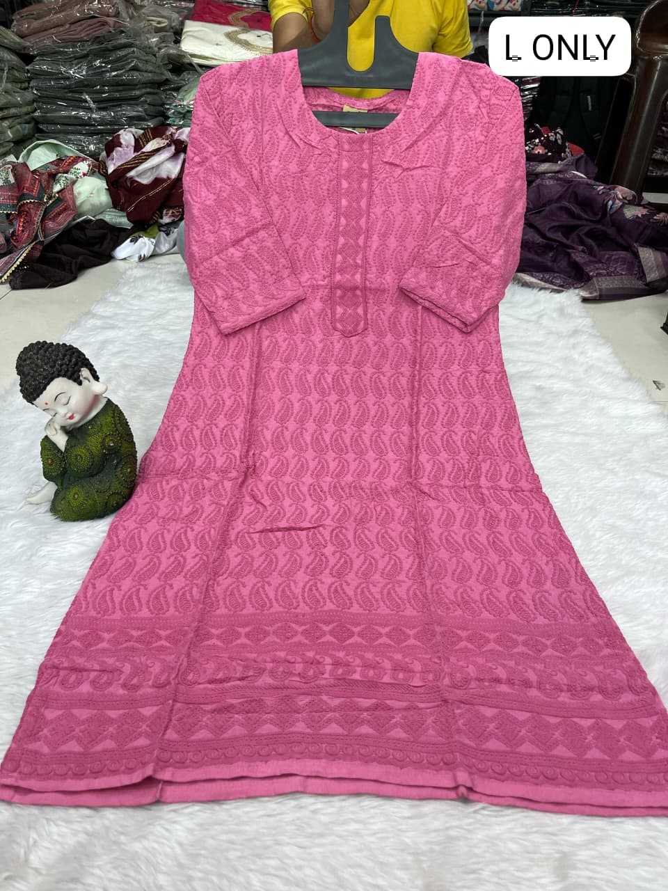 Ynf Viscose Rayon KESH720 102 Kurti Festive Collections Wholesale Festive Kurtis Rayon Kurtis Chikankari Kurtis Manufacturer- Kapda Export