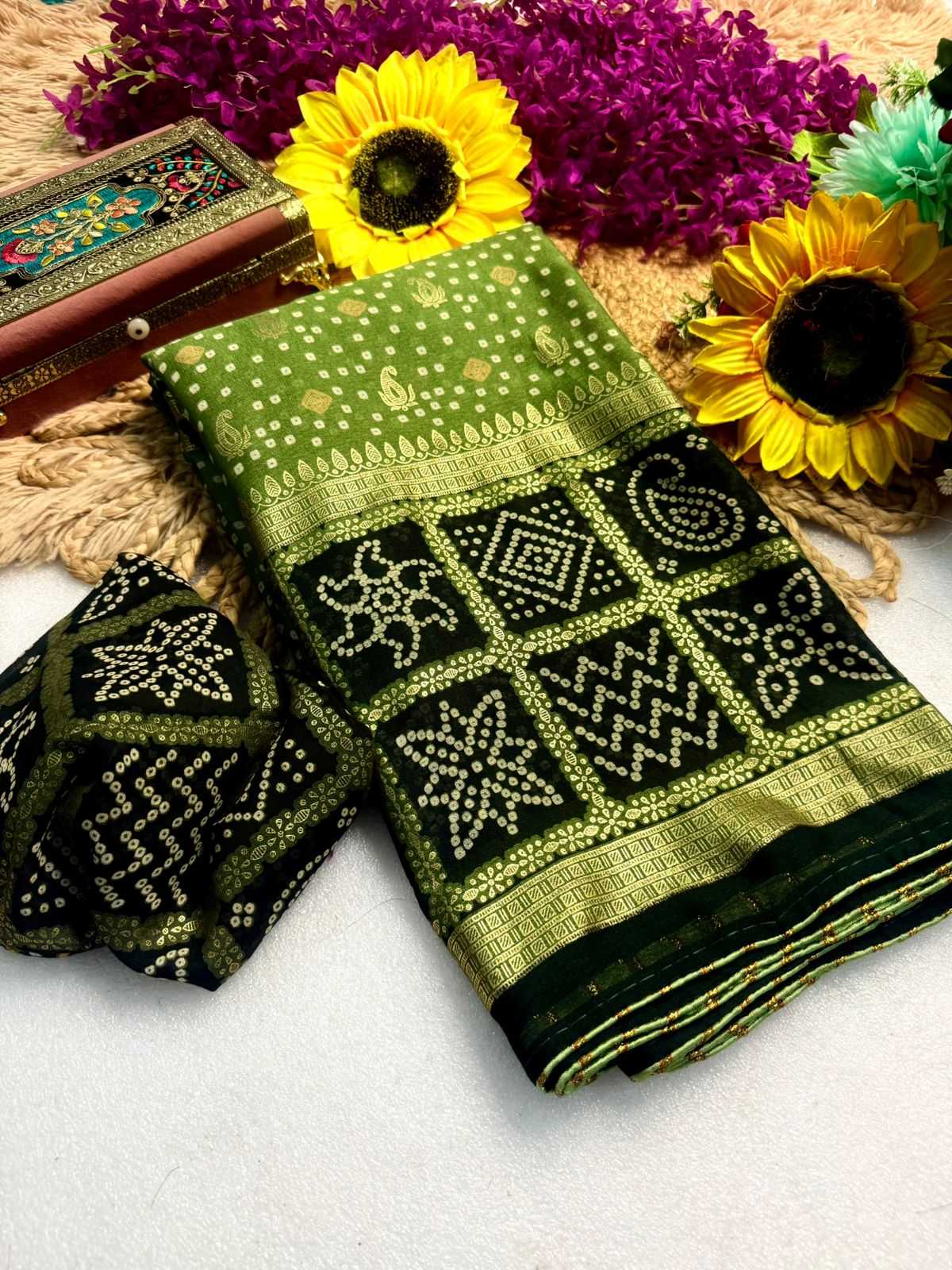 Ynf Bandhani Silk KESH576 PARIC Sarees Festive Collections Wholesale Traditional Sarees Festive Sarees Bandhani Sarees Manufacturer- Kapda Export