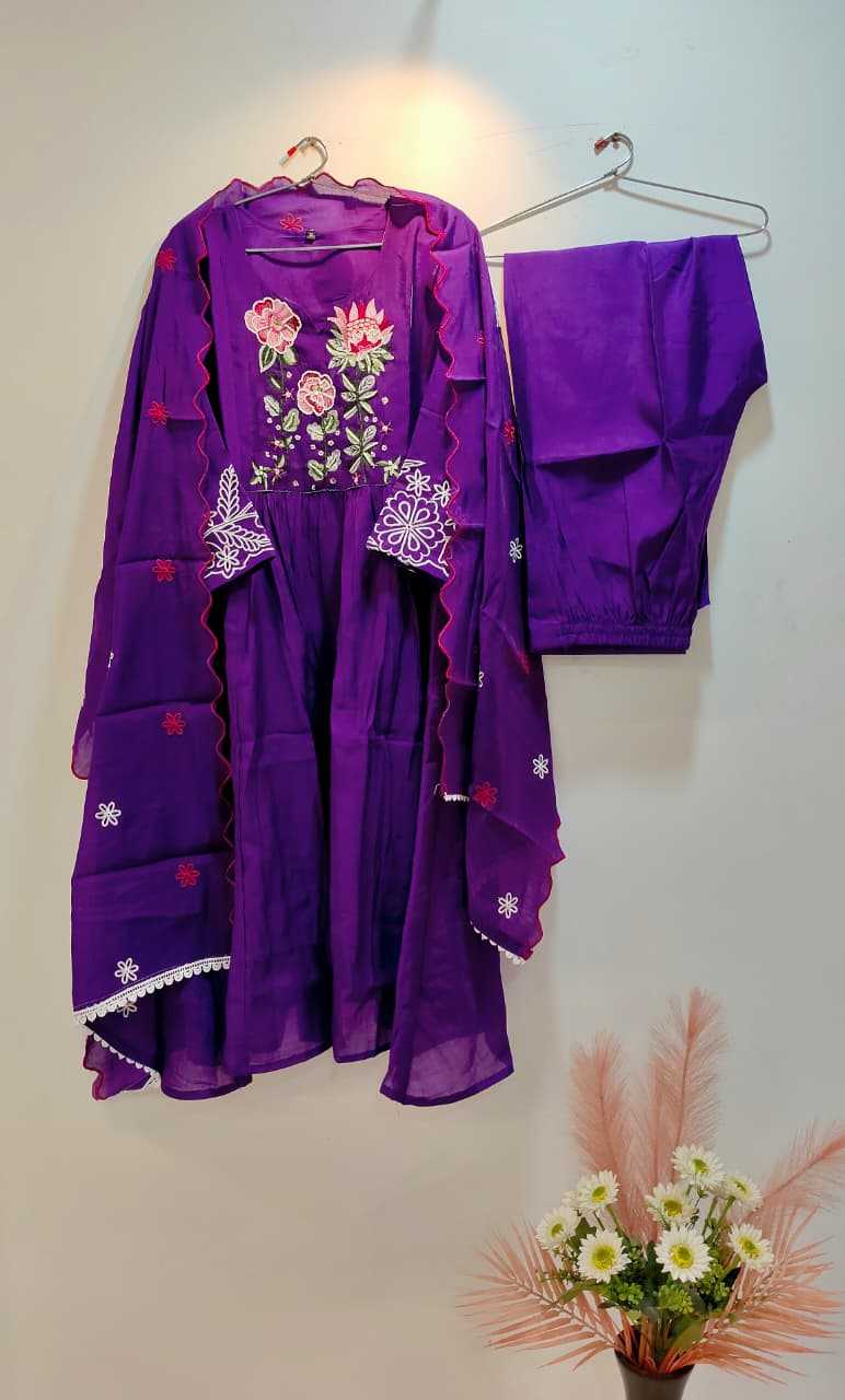 Ynf Chanderi Silk KESH720 Abhivya Suits & Dresses Plus Size Collections Wholesale Embroidery Suits Ladies Silk Suit Anarkali Suits Manufacturer- Kapda Export