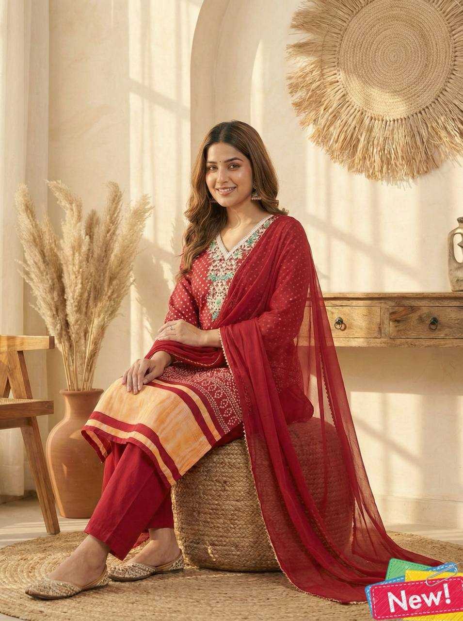 Ynf Chinon KESH501 chinon Suits & Dresses Wholesale Printed Suits Ladies Salwar Suits Bandhani Suits Manufacturer- Kapda Export