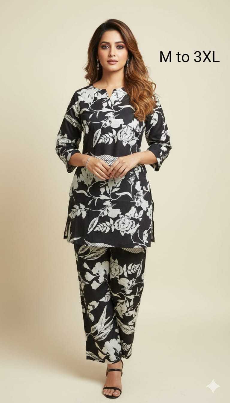 Ynf Cotton Cambric KESH585 Eshal Western Wears Wholesale Co-ord Set Manufacturer- Kapda Export