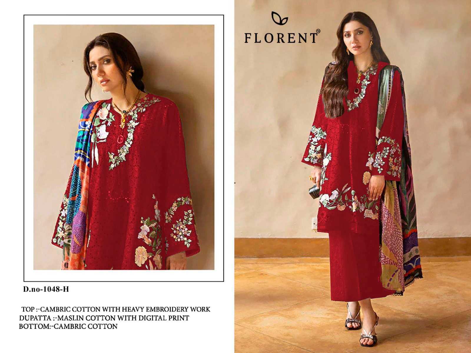 Ynf Cotton Cambric KESH677 FLORENT 1048 Suits & Dresses Wholesale Embroidery Suits Cotton Suits Designer Suits Manufacturer- Kapda Export