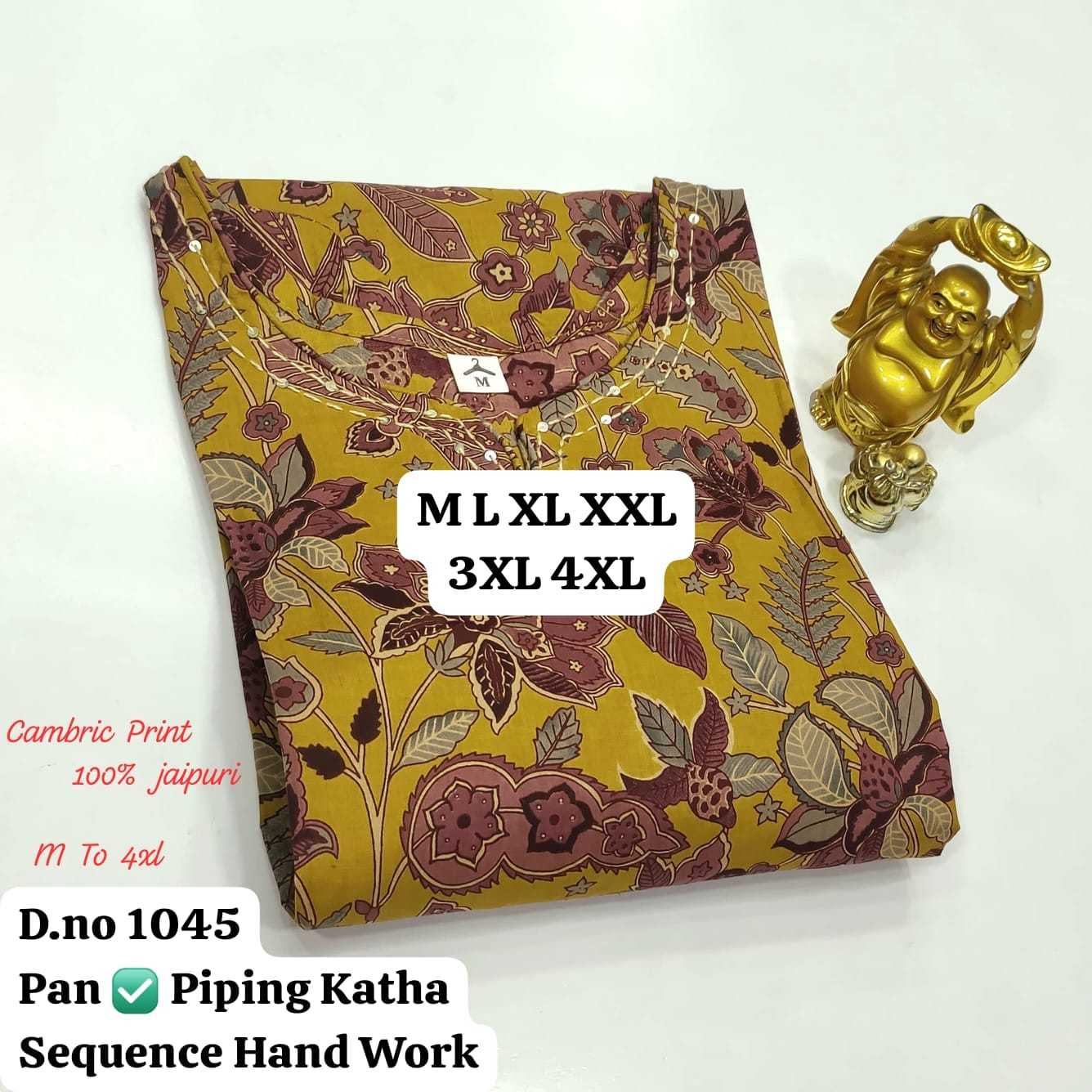 Ynf Cotton Cambric KESH720 Aafreenah Kurti Plus Size Collections Wholesale Designer Kurtis Printed Kurtis Cotton Kurtis Manufacturer- Kapda Export