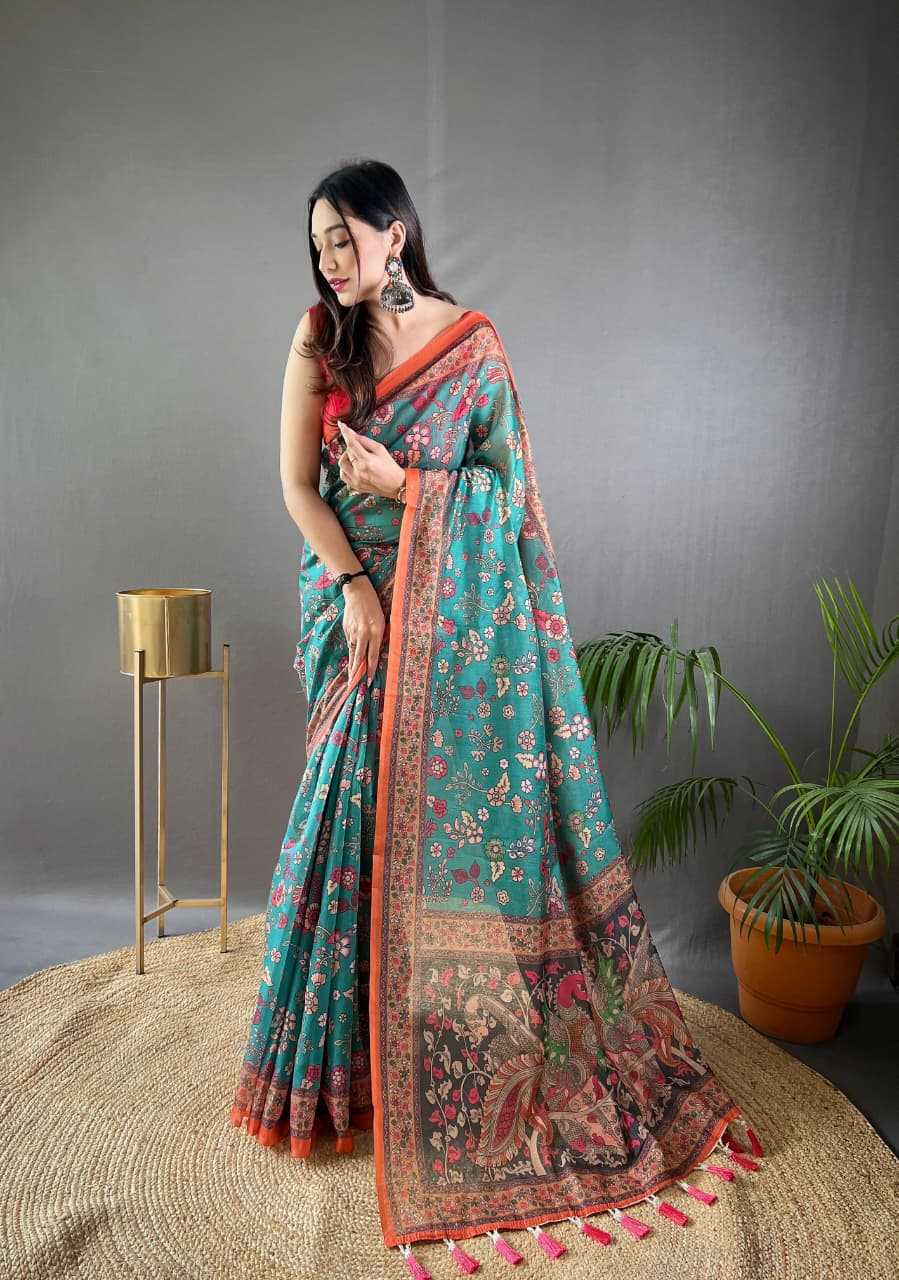 Ynf Cotton KESH249 Raksha Sarees Wholesale Printed Sarees Kalamkari Sarees Cotton Sarees Manufacturer- Kapda Export