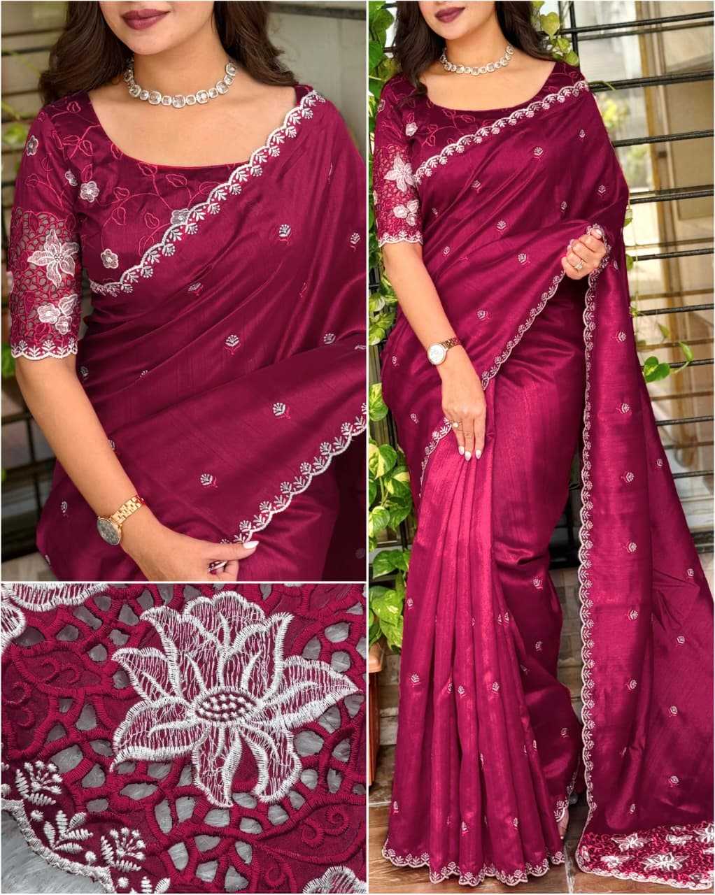 Ynf Cotton KESH501 Soundarya Sarees Wholesale Embroidered Sarees Cutwork Saree Cotton Sarees Manufacturer- Kapda Export