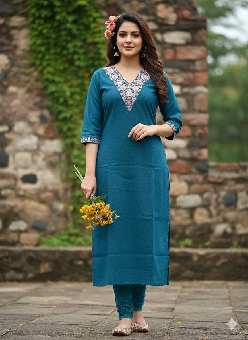 Ynf Cotton KESH550 327 Kurti Wholesale Designer Kurtis Fancy Kurti Embroidered Kurtis Manufacturer- Kapda Export