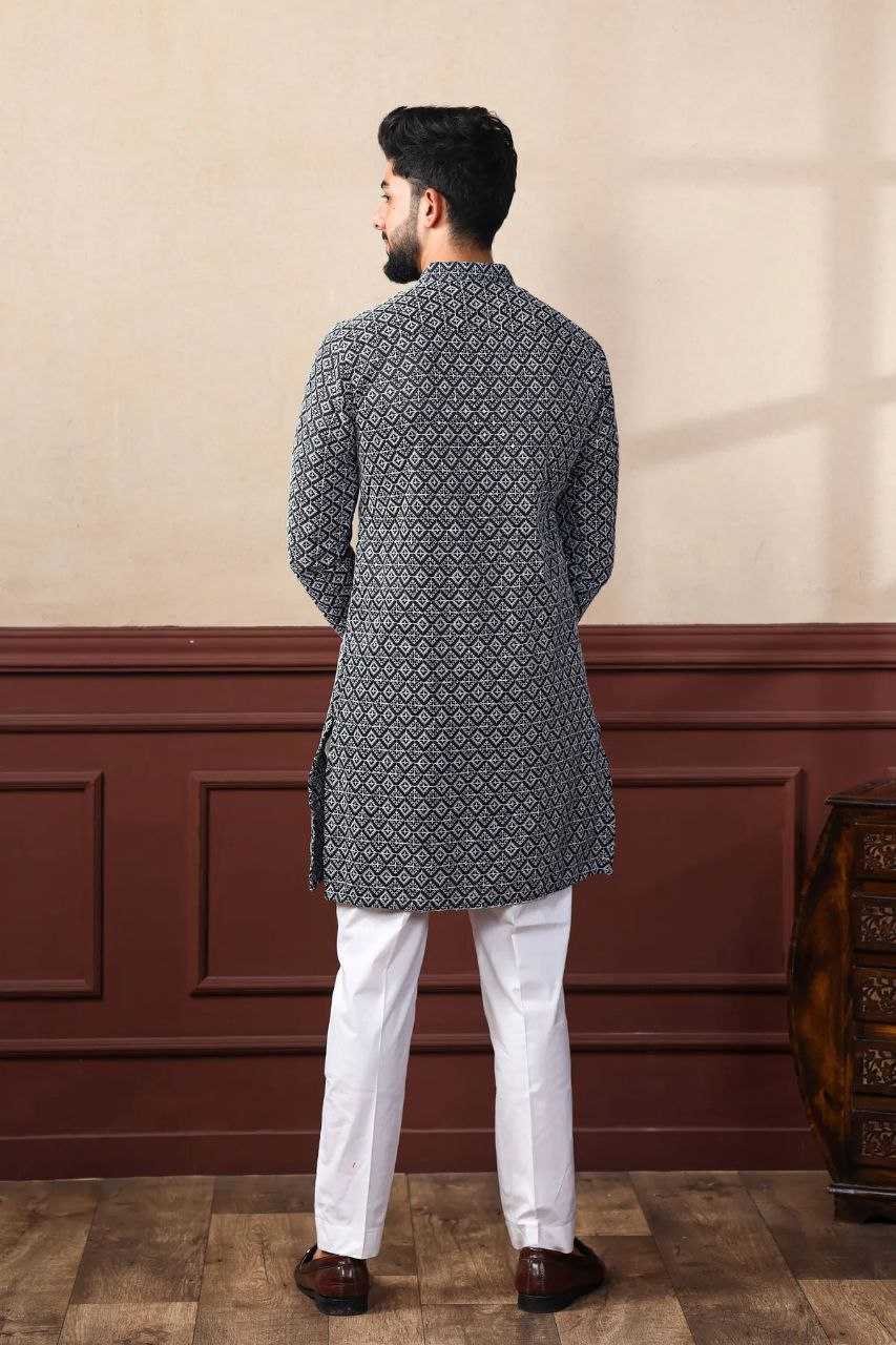 Ynf Cotton KESH552 148 Mens Wear Wholesale Mens Kurtas Men Wedding kurta Embroidered Kurta Pajama Manufacturer- Kapda Export