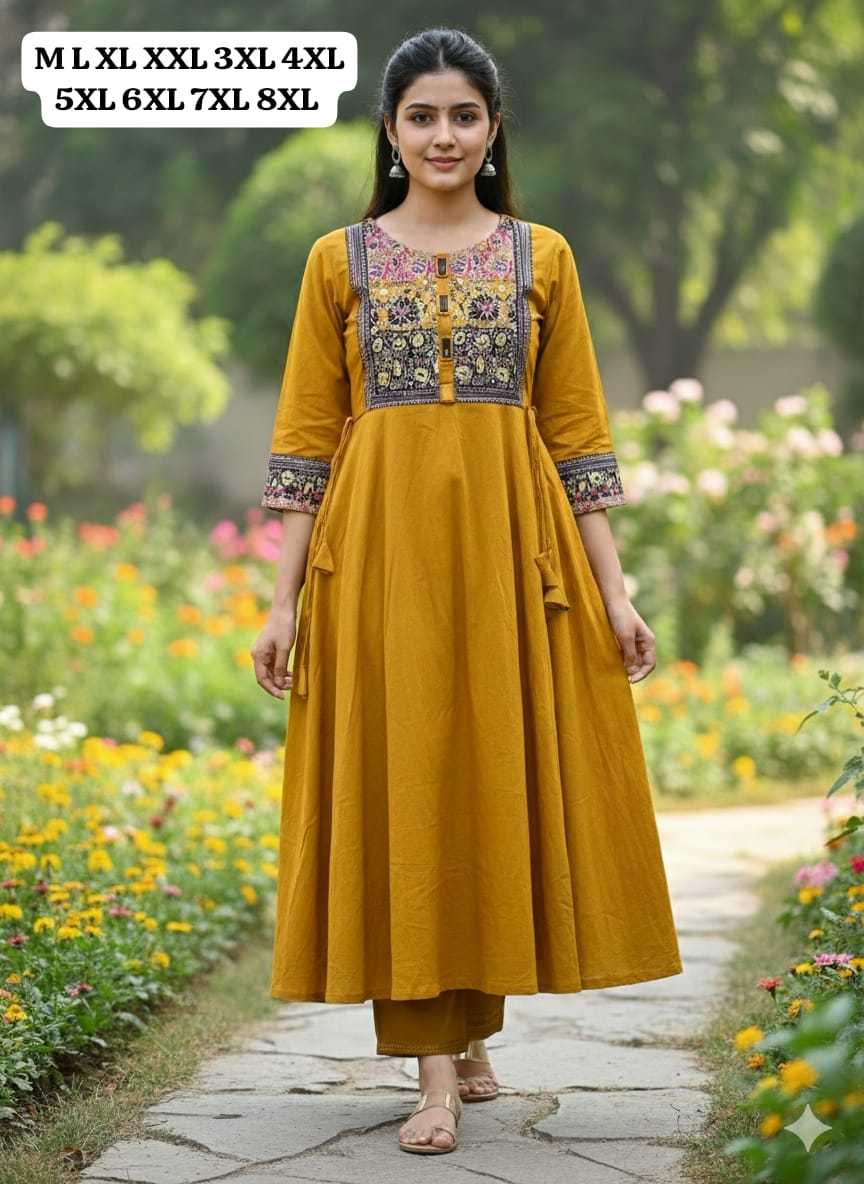 Ynf Cotton KESH594 Aini Kurti Plus Size Collections Wholesale Designer Kurtis Cotton Kurtis Kurti With Palazzo Manufacturer- Kapda Export