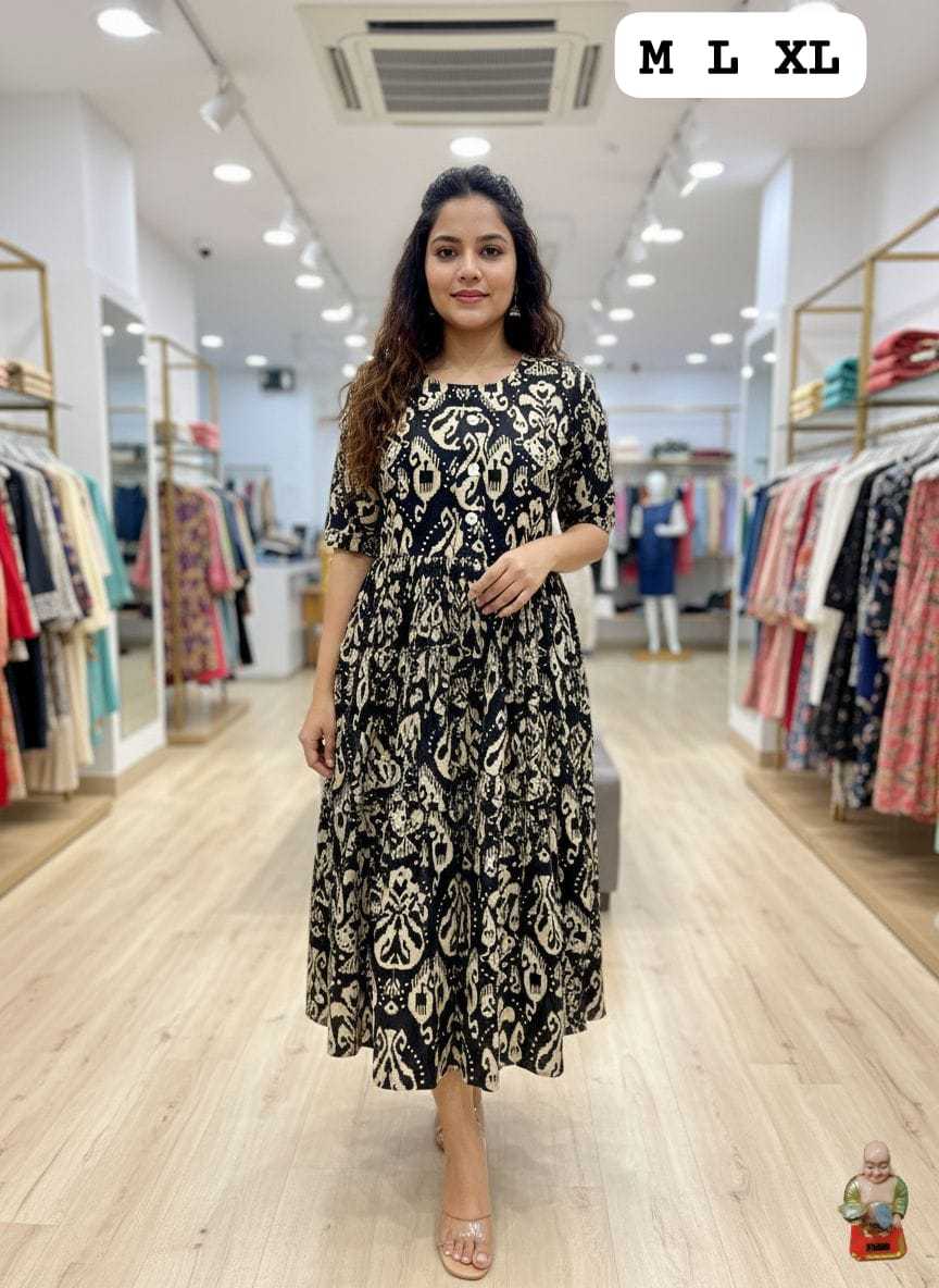 Ynf Cotton KESH594 Zoyaana Gowns Wholesale Printed Gowns Party Gowns Designer Gowns Manufacturer- Kapda Export