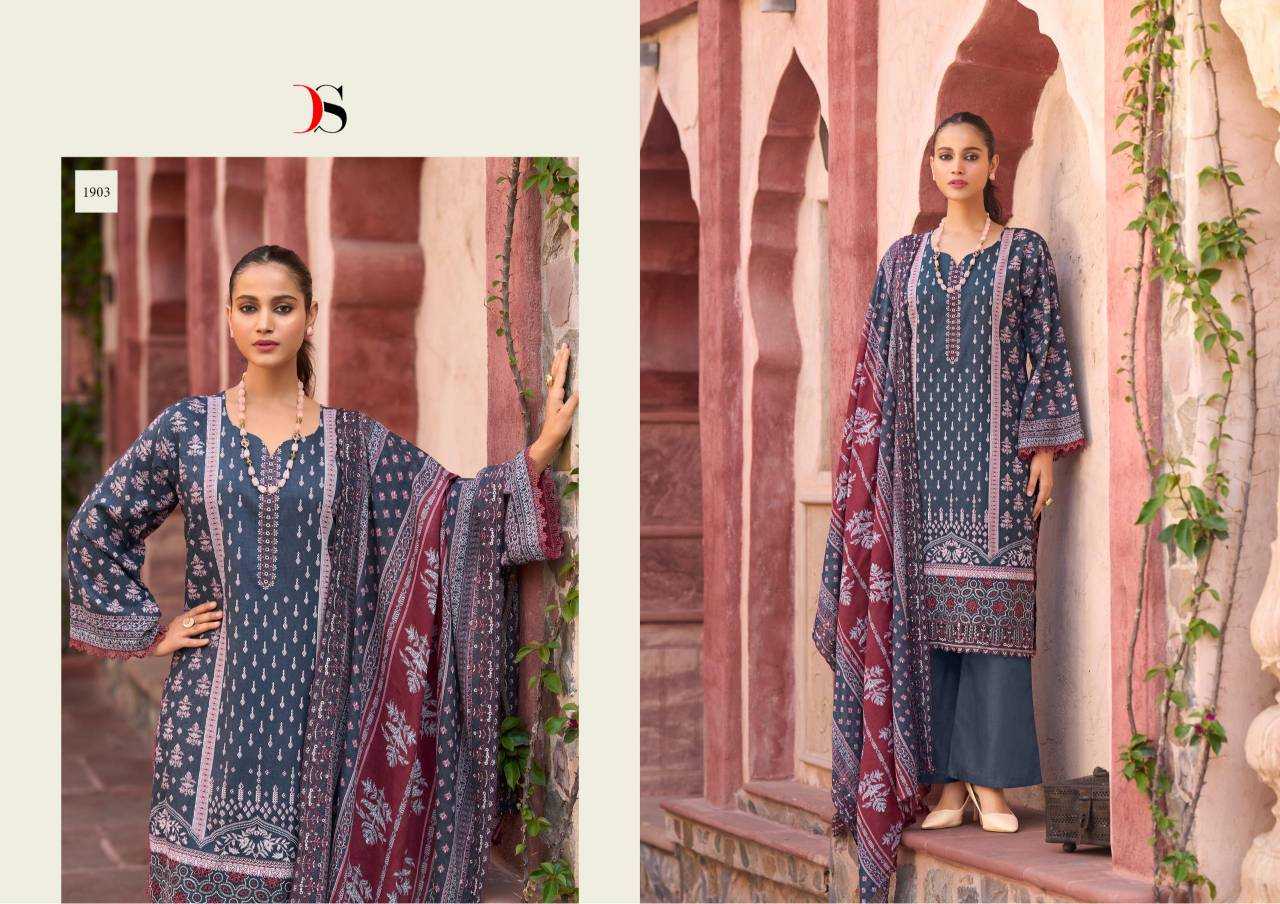Ynf Cotton KESH677 Deepsy 1901 Suits & Dresses Wholesale Embroidery Suits Cotton Suits Wedding Suits Manufacturer- Kapda Export