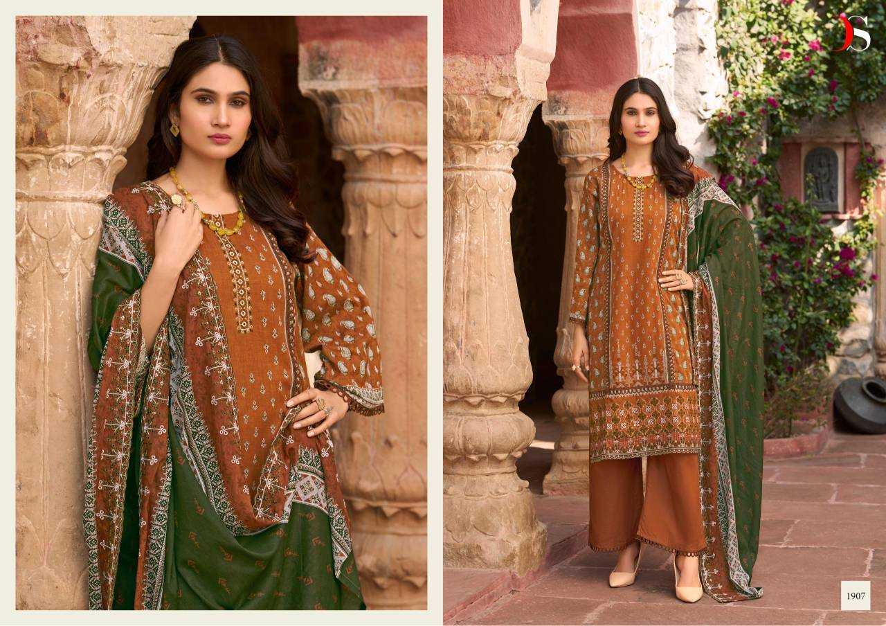 Ynf Cotton KESH677 Deepsy 1901 Suits & Dresses Wholesale Embroidery Suits Cotton Suits Wedding Suits Manufacturer- Kapda Export