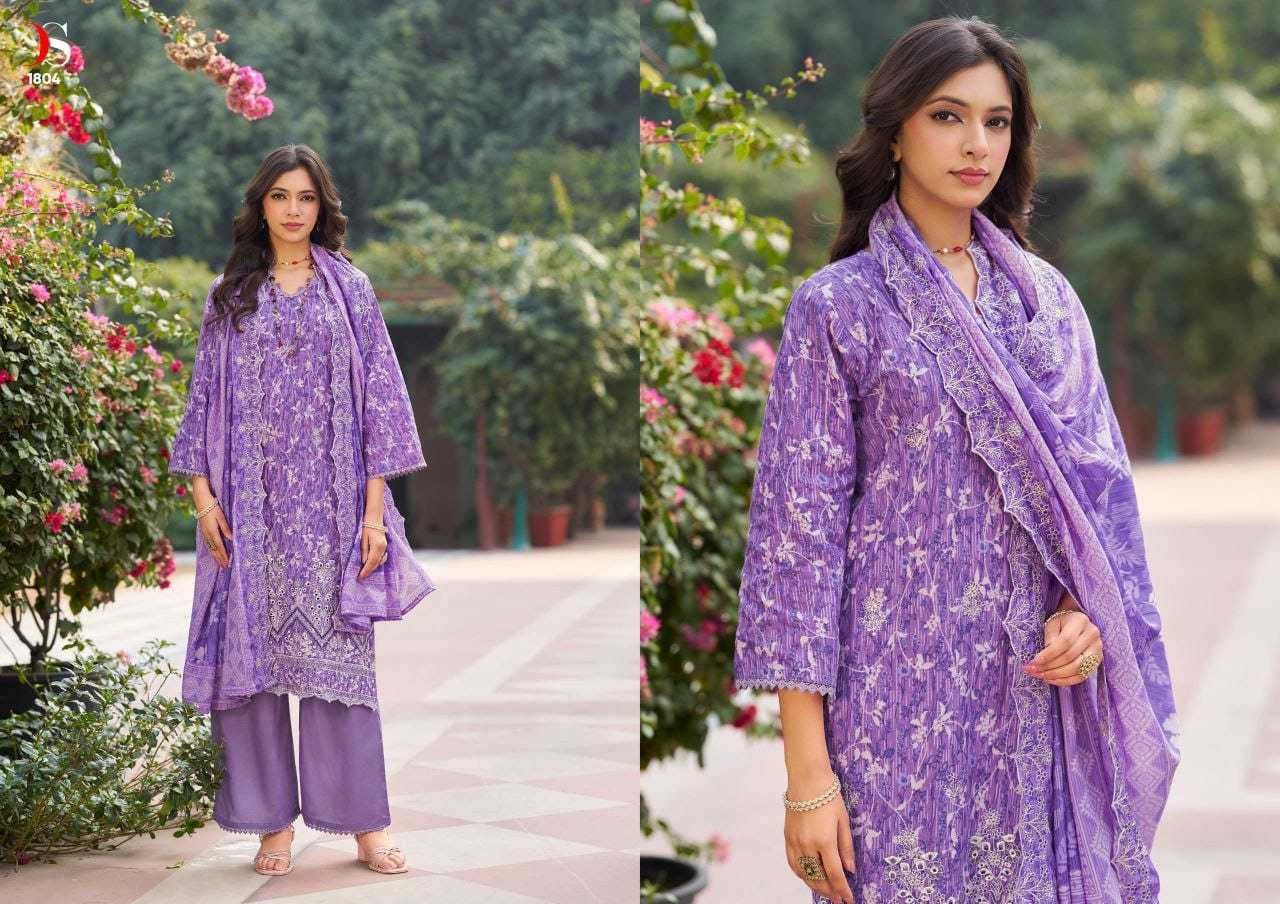 Ynf Cotton KESH677 Deepsy Bin Saeed 1802 Suits & Dresses Wholesale Embroidery Suits Cotton Suits Designer Suits Manufacturer- Kapda Export