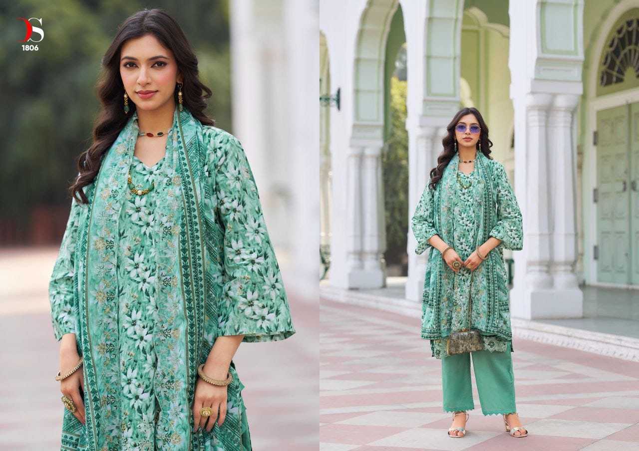 Ynf Cotton KESH677 Deepsy Bin Saeed 1802 Suits & Dresses Wholesale Embroidery Suits Cotton Suits Designer Suits Manufacturer- Kapda Export