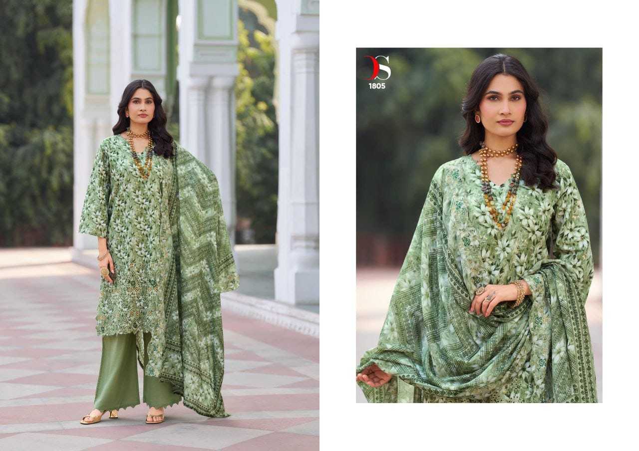 Ynf Cotton KESH677 Deepsy Bin Saeed 1802 Suits & Dresses Wholesale Embroidery Suits Cotton Suits Designer Suits Manufacturer- Kapda Export
