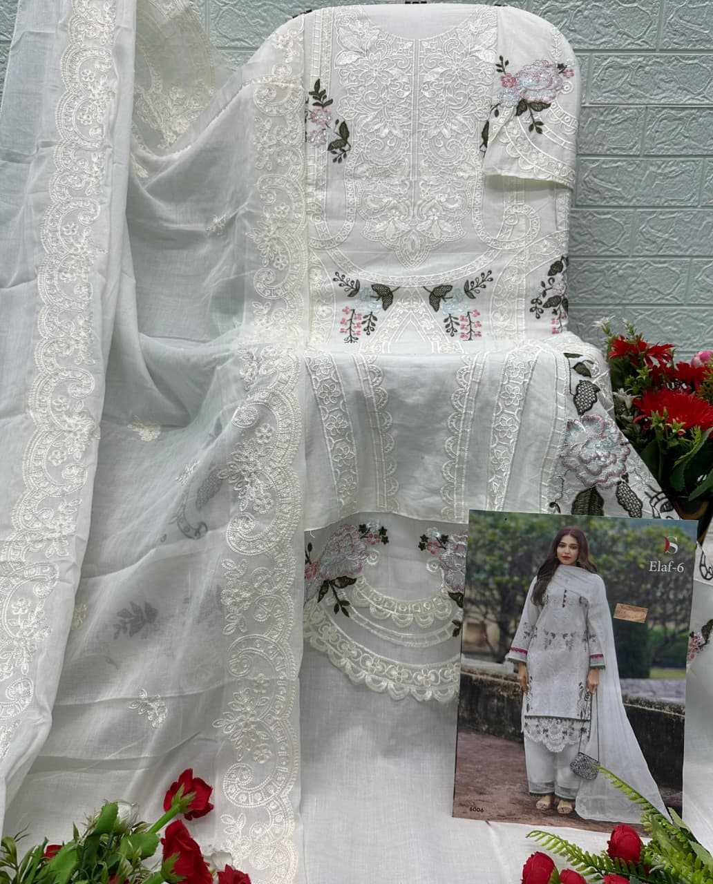 Ynf Cotton KESH677 DEEPSY Elaf Luxury Lawn 25-6 6001 Suits & Dresses Wholesale Embroidery Suits Cotton Suits Designer Suits Manufacturer- Kapda Export